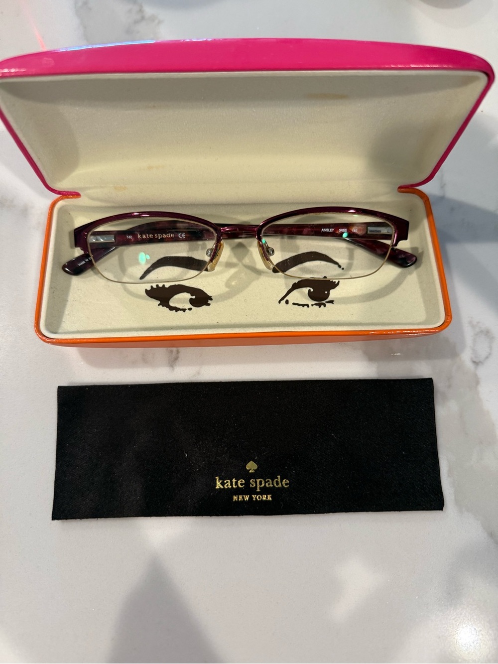 Kate Spade New York Ainsley eyeglass frames - 0NBS, 140 mm temple length
